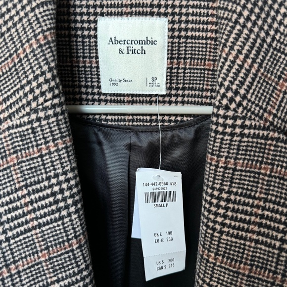 Abercrombie and Fitch Women's Heavyweight Wool-Blend Blazer Coat - Size Small - Picture 2 of 4